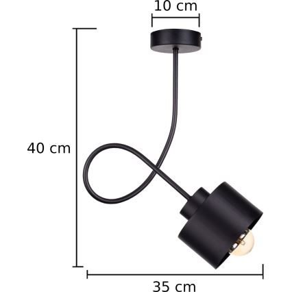 Bevestigde hanglamp SIMPLY BLACK 1xE27/60W/230V