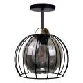 Bevestigde hanglamp SOLO BLACK 1xE27/60W/230V zwart/goud