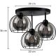 Bevestigde hanglamp SOLO BLACK 3xE27/60W/230V diameter 30 cm