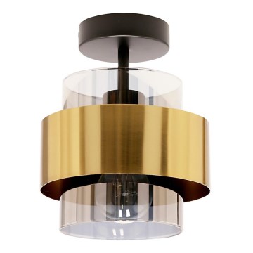 Bevestigde hanglamp SPIEGA 1xE27/60W/230V goud/zwart