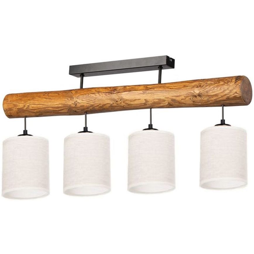 Bevestigde hanglamp TRENO 4xE27/25W/230V grenen