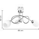 Bevestigde hanglamp TWIST WHITE 3xE14/40W/230V