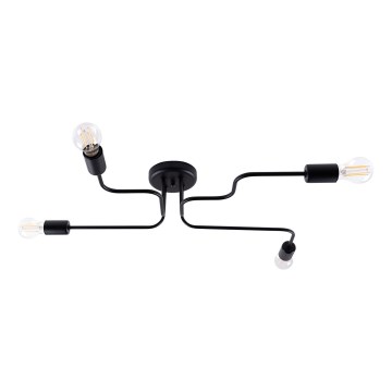 Bevestigde hanglamp VECTOR 4xE27/15W/230V zwart