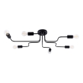 Bevestigde hanglamp VECTOR 6xE27/15W/230V zwart