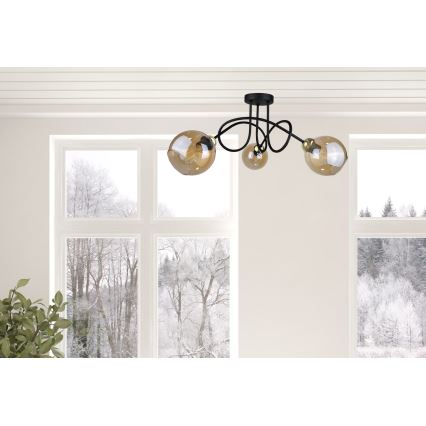 Bevestigde hanglamp VENUS GOLD 3xE27/60W/230V