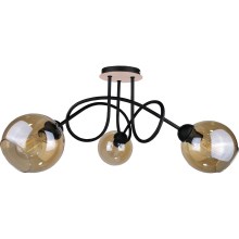 Bevestigde hanglamp VENUS WOOD 3xE27/60W/230V