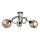 Bevestigde hanglamp VENUS WOOD 3xE27/60W/230V zwart/gerookt bruin