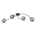 Bevestigde hanglamp VIBRA 4xE14/10W/230V zwart/grijs