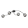 Bevestigde hanglamp VIBRA 4xE14/10W/230V zwart/grijs