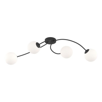 Bevestigde hanglamp VIBRA 4xE14/10W/230V zwart/wit