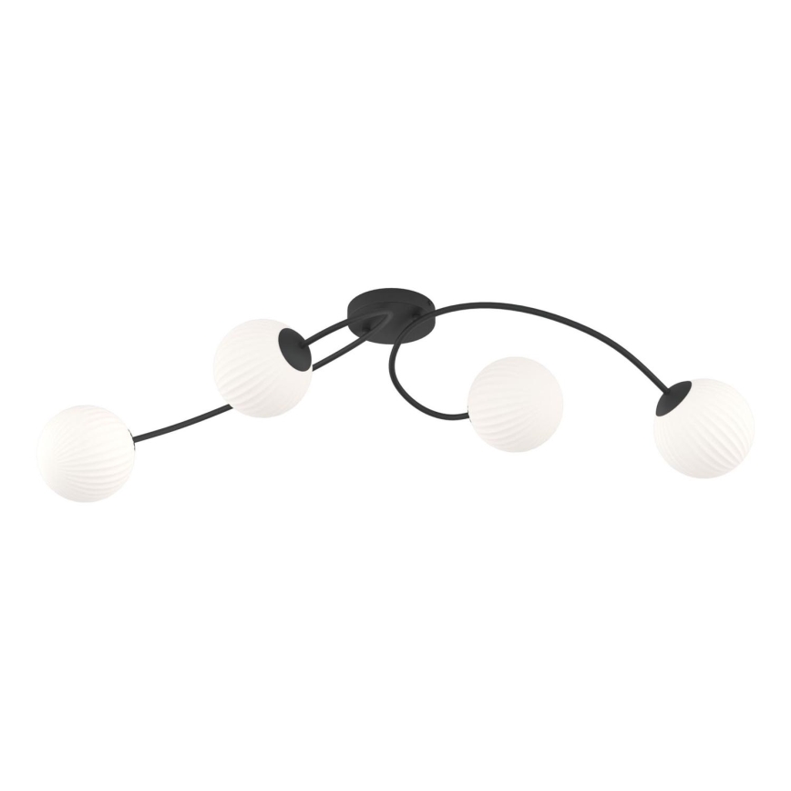 Bevestigde hanglamp VIBRA 4xE14/10W/230V zwart/wit