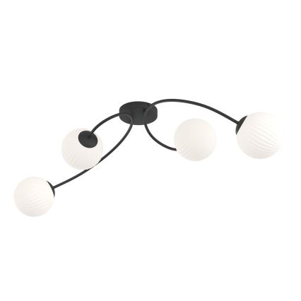 Bevestigde hanglamp VIBRA 4xE14/10W/230V zwart/wit