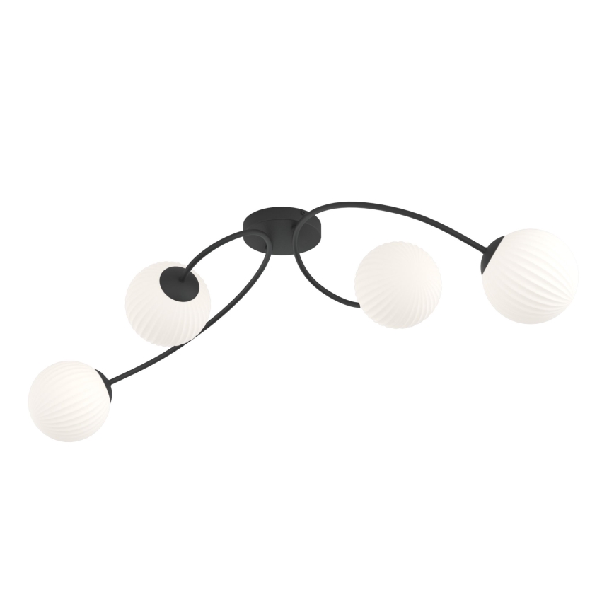 Bevestigde hanglamp VIBRA 4xE14/10W/230V zwart/wit