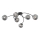 Bevestigde hanglamp VIBRA 6xE14/10W/230V zwart/grijs