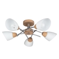 Bevestigde hanglamp VILETTA 5xE27/40W/230V eiken