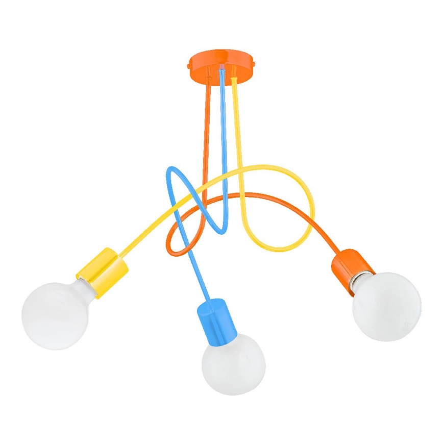 Bevestigde hanglamp voor kinderen TANGO 3xE27/15W/230V kleurrijk