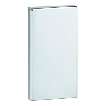 Bevestigingsplaat 12x22,5 cm RVS/zwart