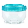 Bewaardoos INTERLOCK 0,15 l, turkoois/helder