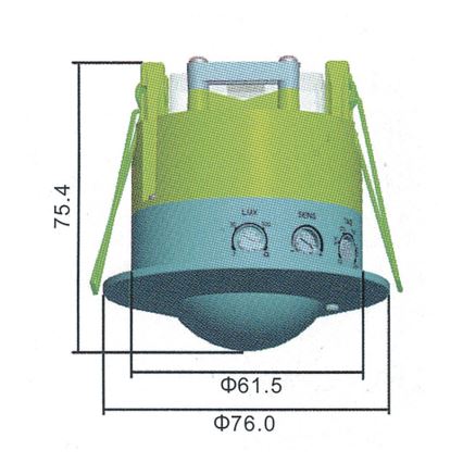 Bewegingssensor microgolven MW B 360 ° 1200W / 230V wit