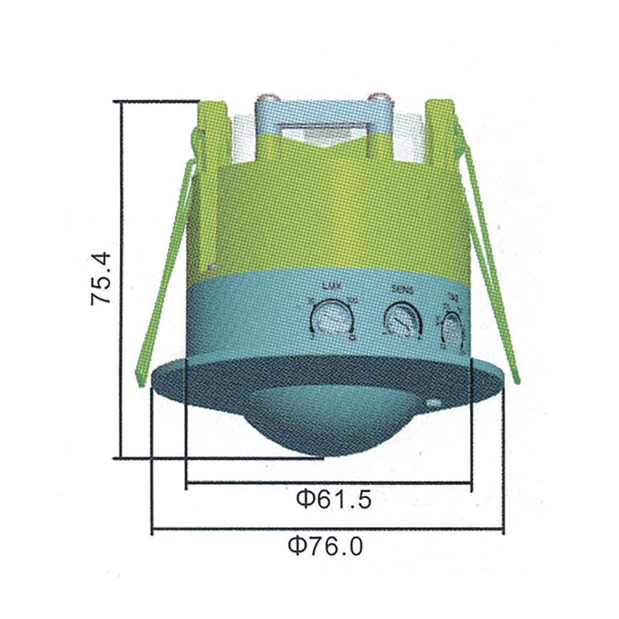 Bewegingssensor microgolven MW B 360 ° 1200W / 230V wit