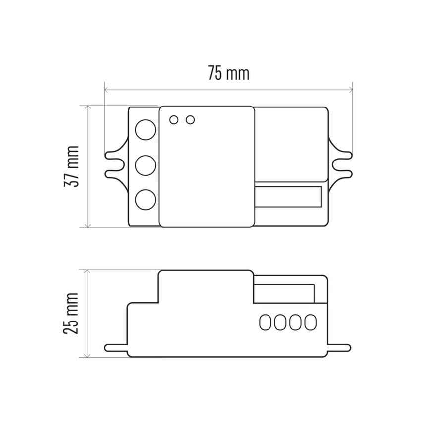 Bewegingssensor microgolven MW B 360° 1200W/230V wit