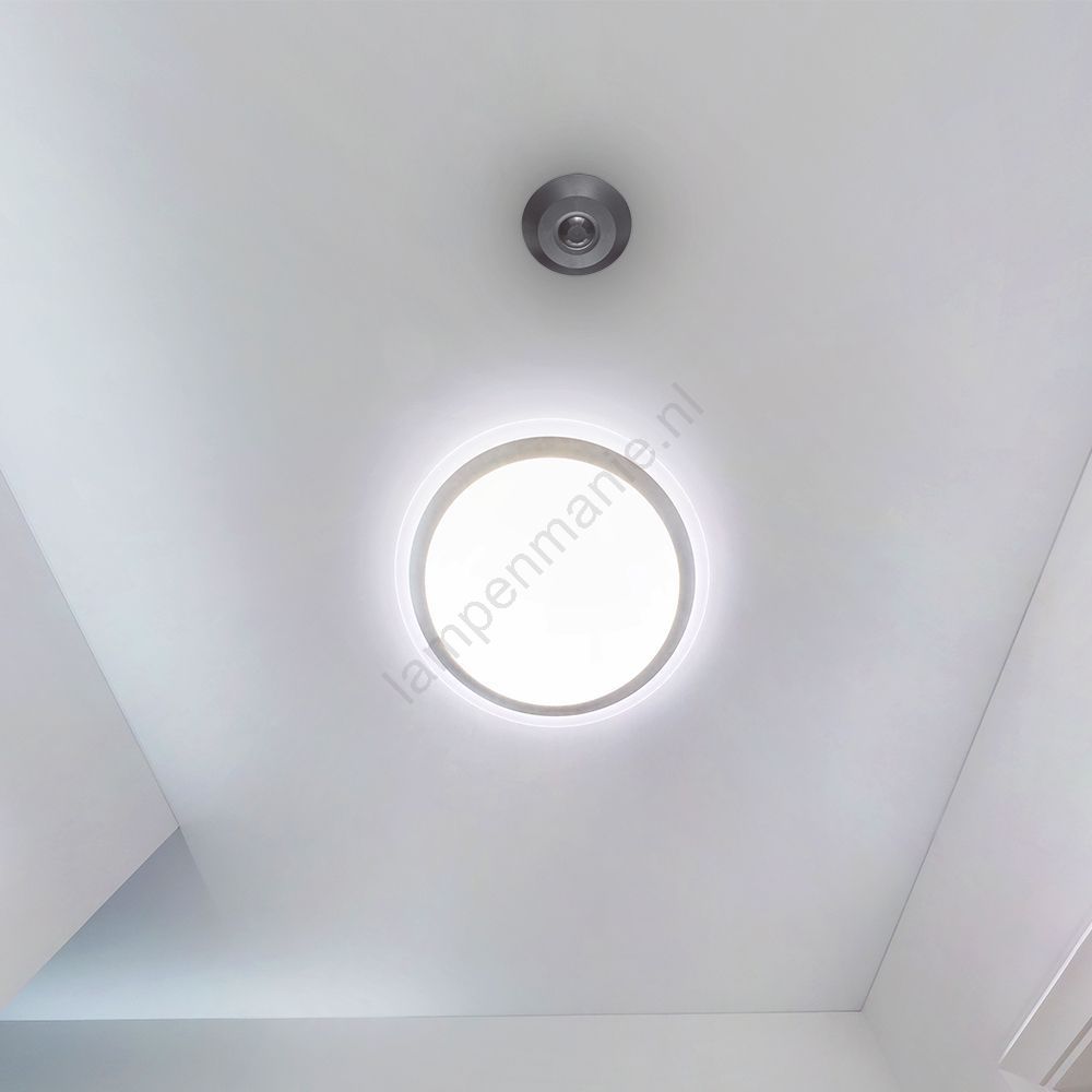Oktaplex Kim 360° bewegingsmelder inbouw IP54 buiten PIR-sensor 8 m bereik plafondsensor binnen bewegingsmelder plafond zwart