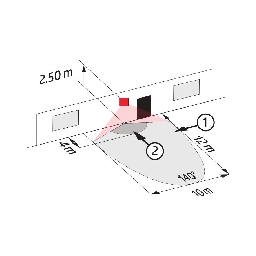 Bewegingssensor voor buiten LC-CLICK 140° IP44 zwart