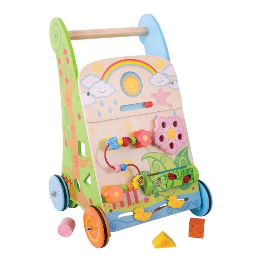 Bigjigs Toys - Houten actieve rollator garden