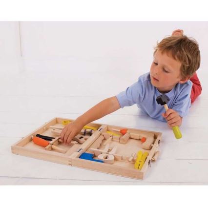 Bigjigs Toys - Houten koffer met gereedschap