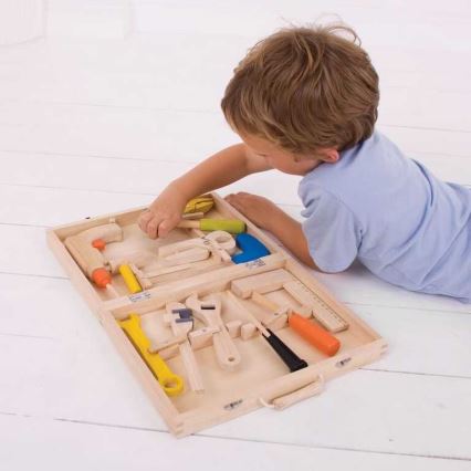 Bigjigs Toys - Houten koffer met gereedschap