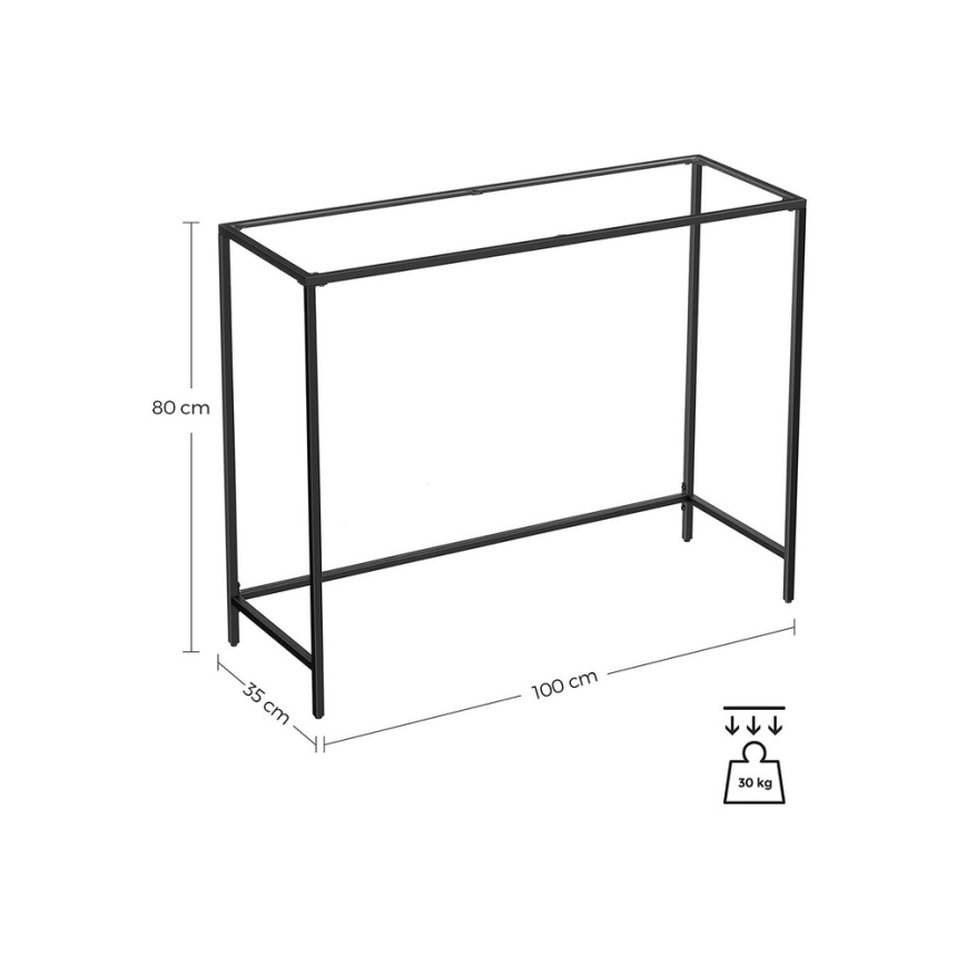 Bijzettafel CIREL zwart