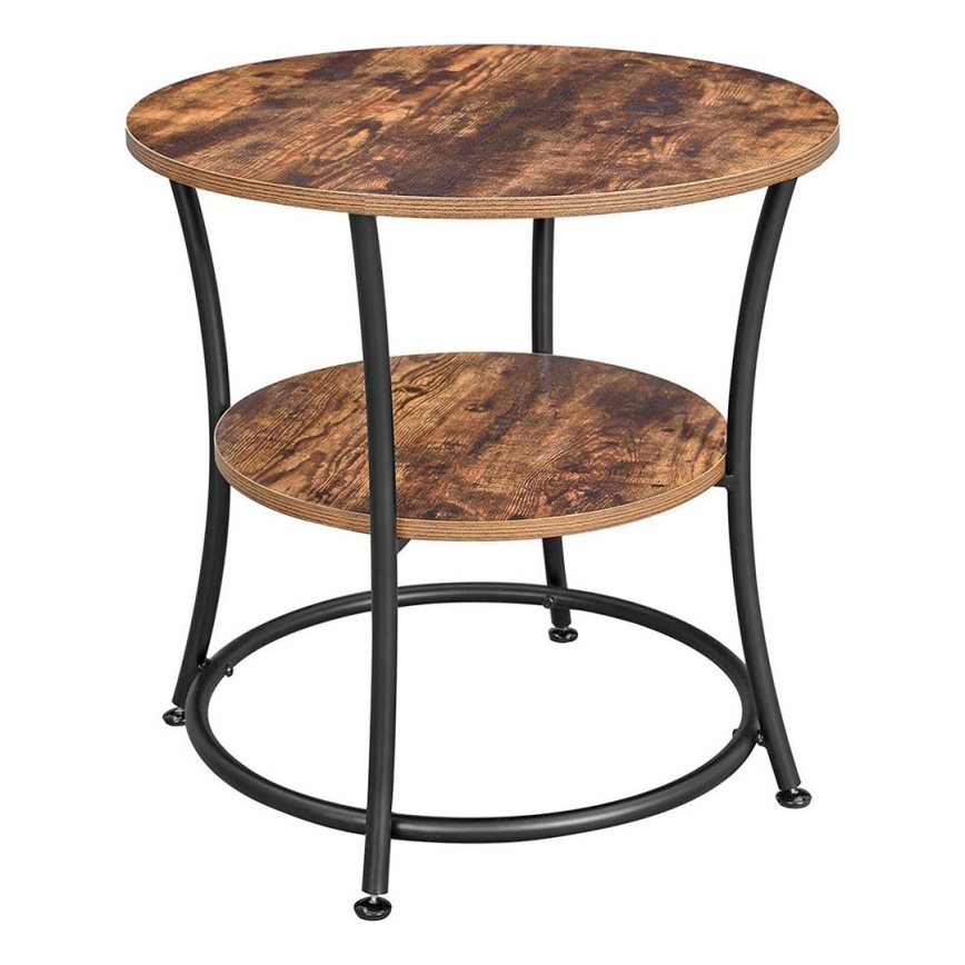 Bijzettafel ELDUR bruin/zwart