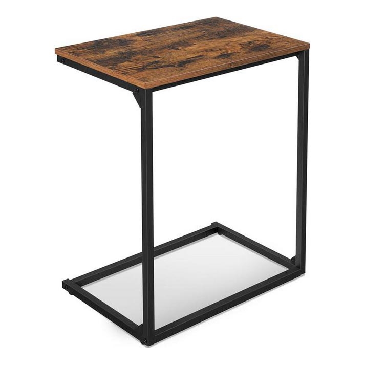 Bijzettafel ELDUR bruin/zwart