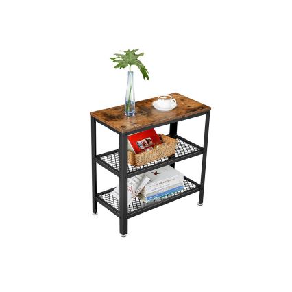 Bijzettafel ELDUR bruin/zwart