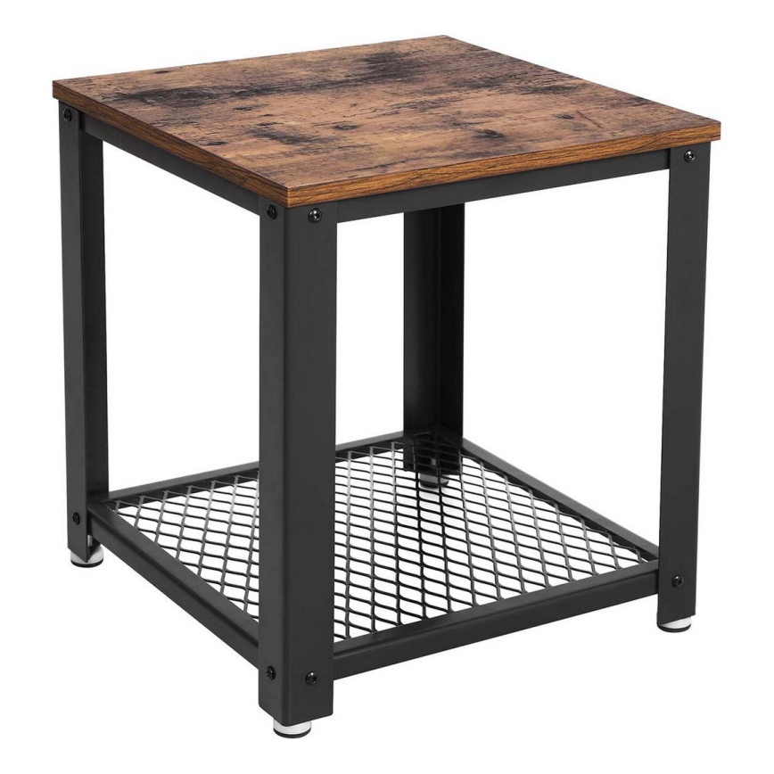 Bijzettafel ELDUR bruin/zwart