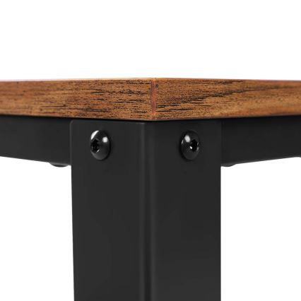 Bijzettafel ELDUR bruin/zwart