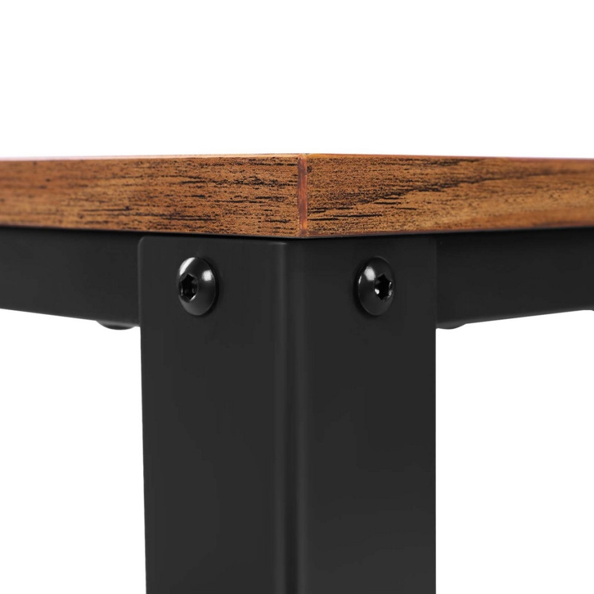 Bijzettafel ELDUR bruin/zwart