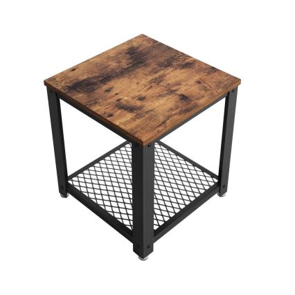 Bijzettafel ELDUR bruin/zwart