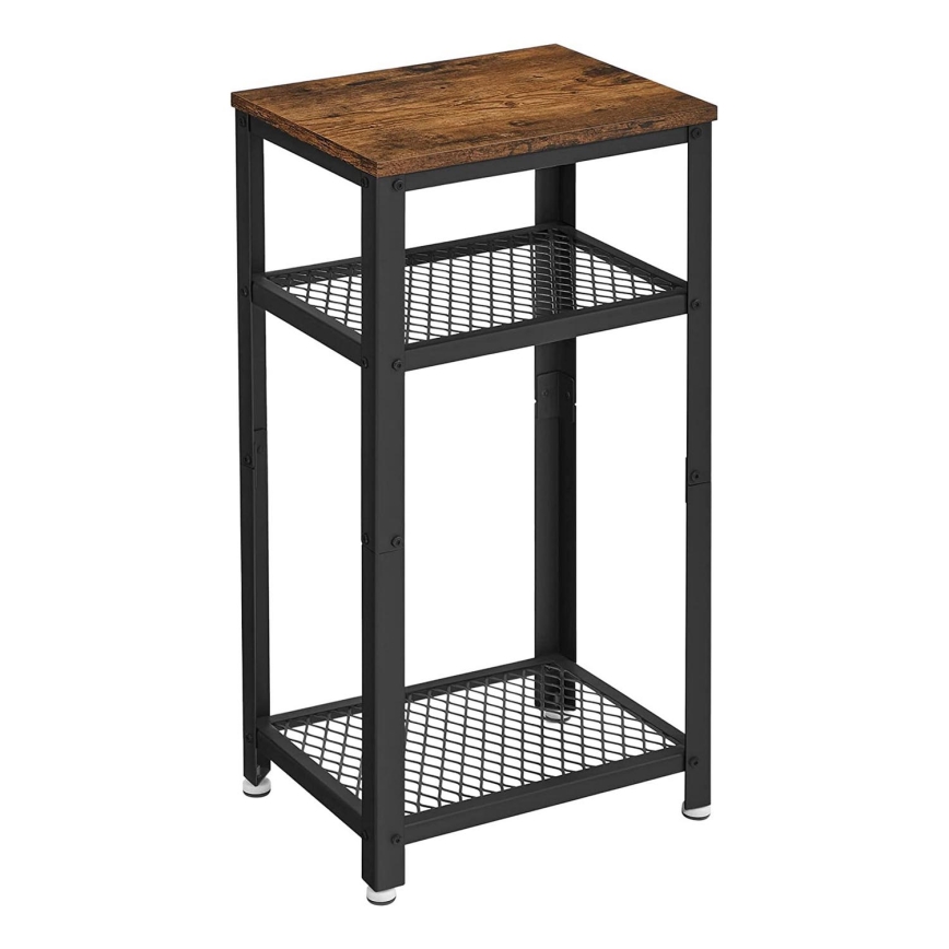 Bijzettafel ELDUR bruin/zwart