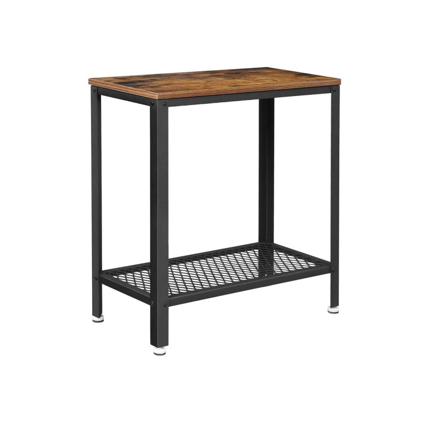 Bijzettafel ELDUR bruin/zwart