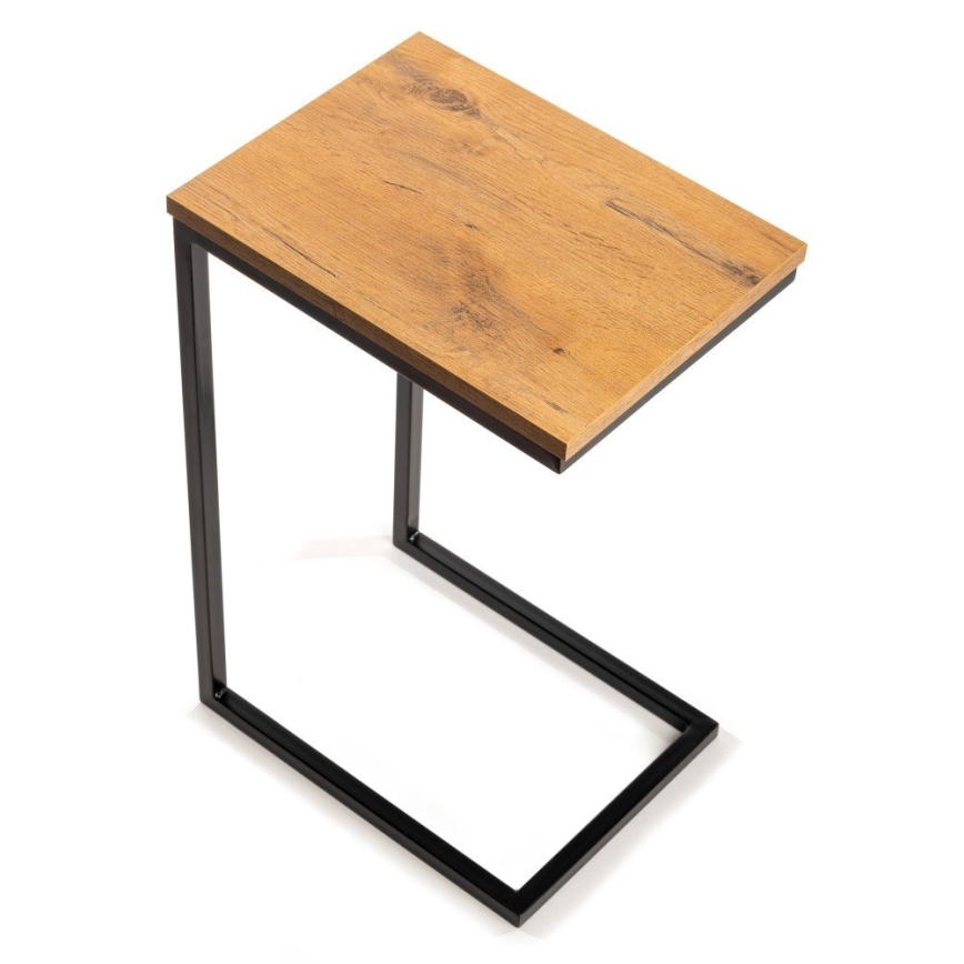 Bijzettafel HELPER 57x40 cm zwart/bruin