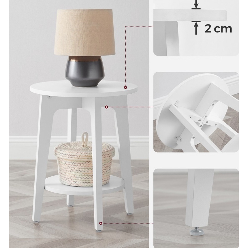 Bijzettafel KAEL wit