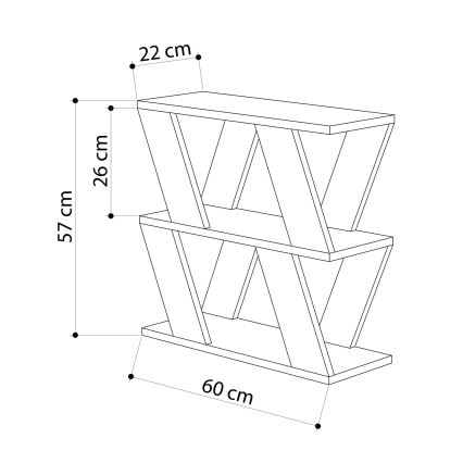 Bijzettafel LAZENA 57x60 cm antraciet