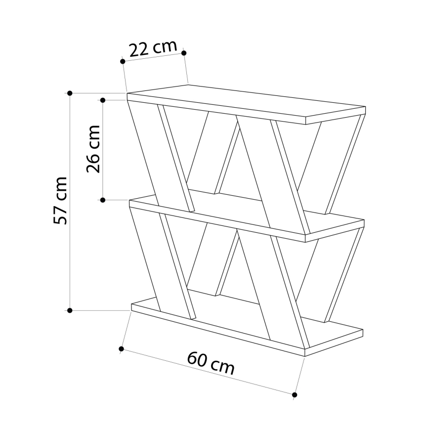 Bijzettafel LAZENA 57x60 cm wit