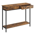 Bijzettafel LUVOR bruin/zwart