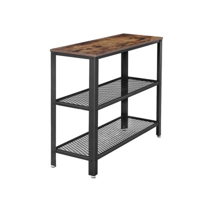 Bijzettafel LUVOR bruin/zwart