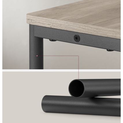 Bijzettafel met ingebouwd stopcontact en USB-poorten ROD bruin/zwart