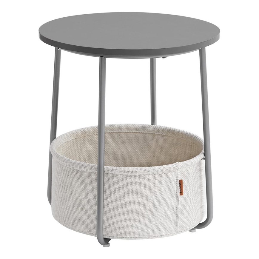 Bijzettafel NOIRA grijs/wit