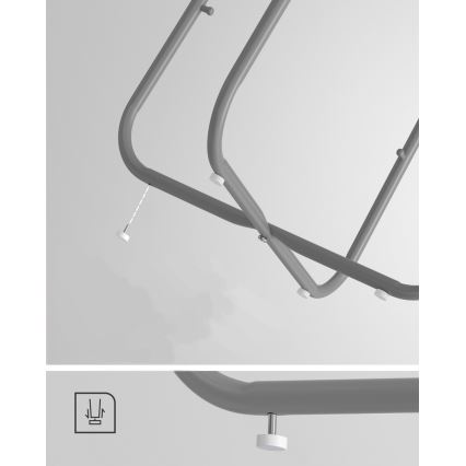Bijzettafel NOIRA grijs/wit