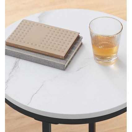 Bijzettafel SID zwart/wit